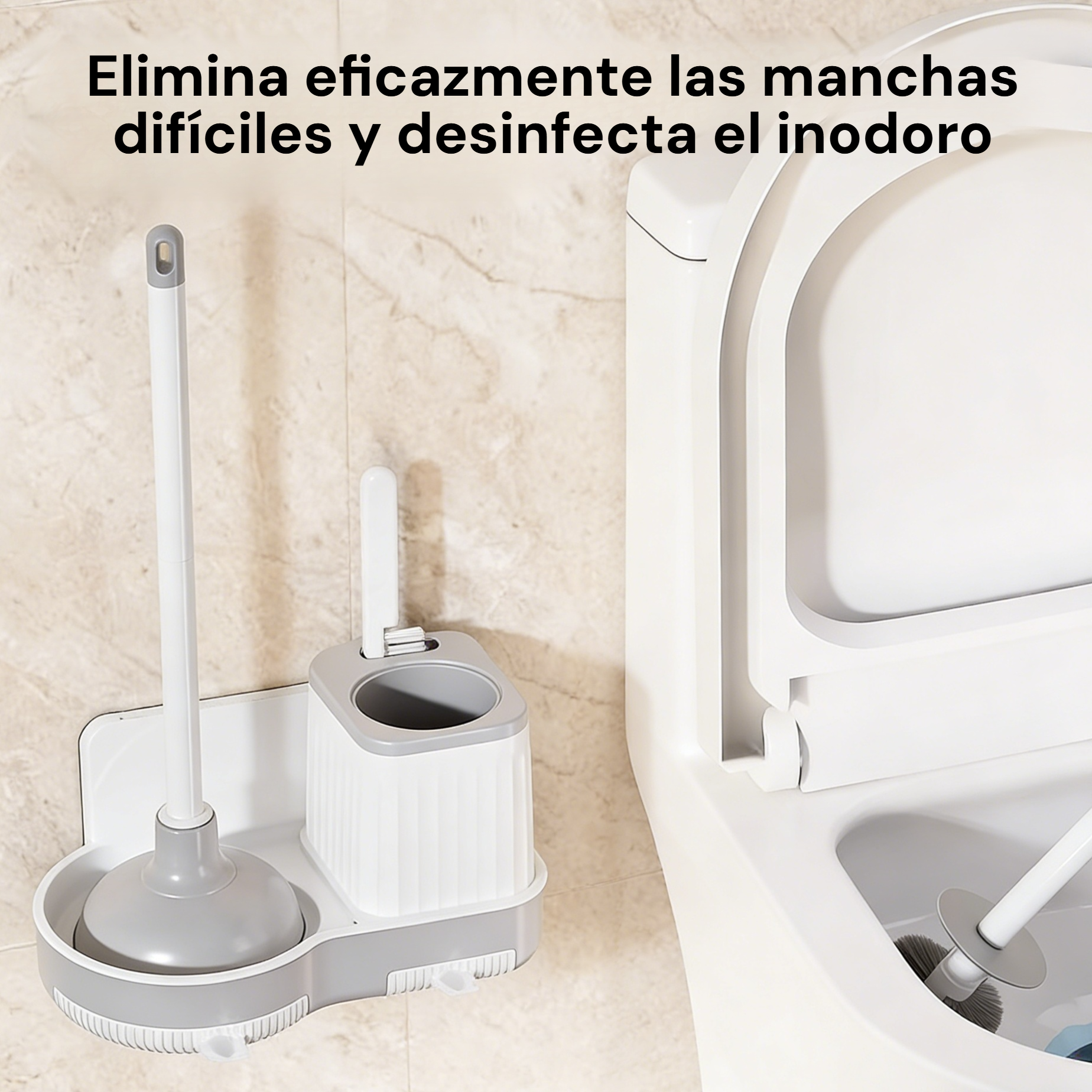 Cepillo desechable para inodoro, elimina manchas y desinfecta, limpieza higiénica para el hogar