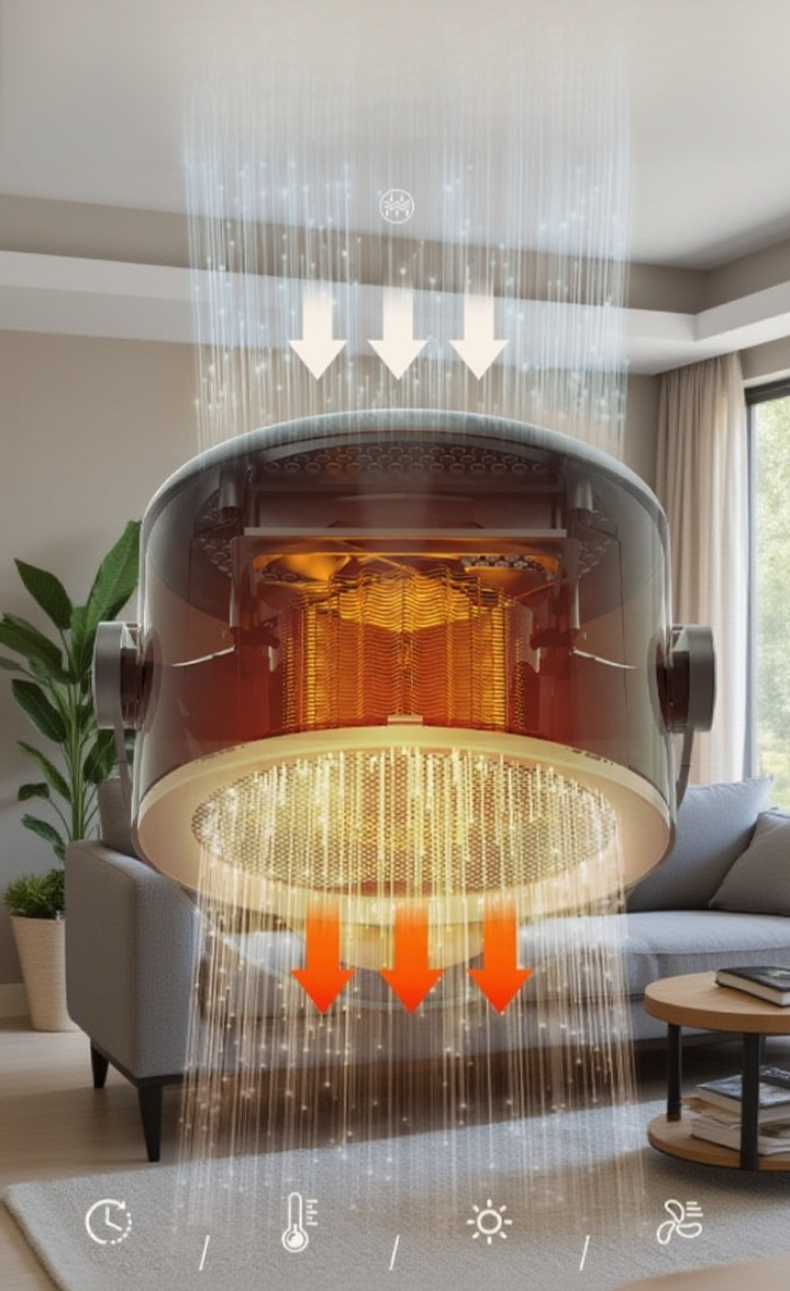 即暖機能搭載のデスクヒーター