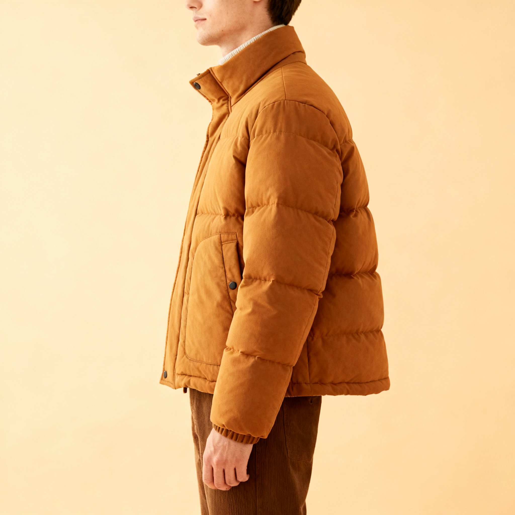 大きなポケットが目立つコットンジャケット詳細