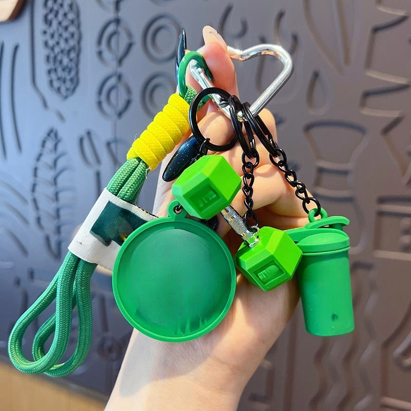 おしゃれなバーベルプレートキーリング カップル用 バッグや車のキーホルダー