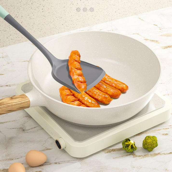  Food-Grade Silicone Turner Set, Non-Stick Pan Safe, Heat Resistant, Home Cooking Utensils