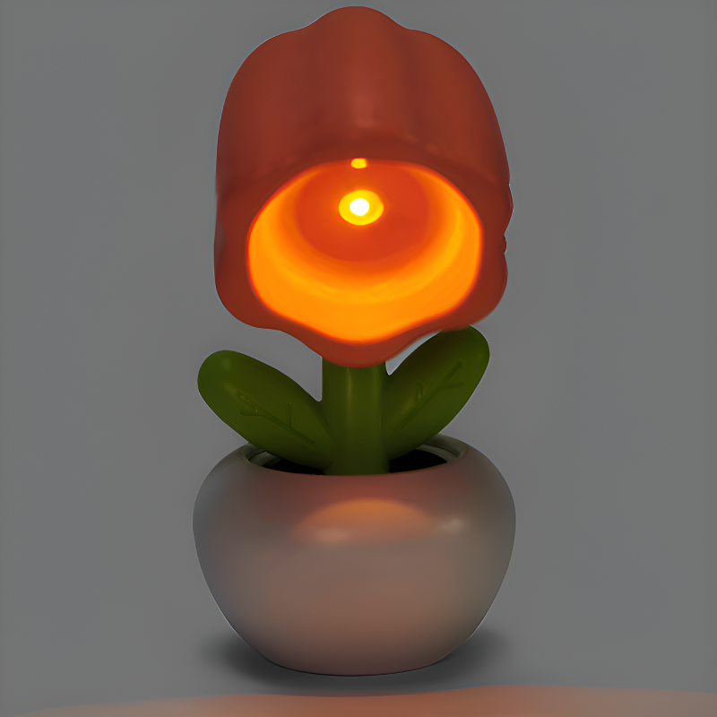 鬱金香鈕扣電池小夜燈