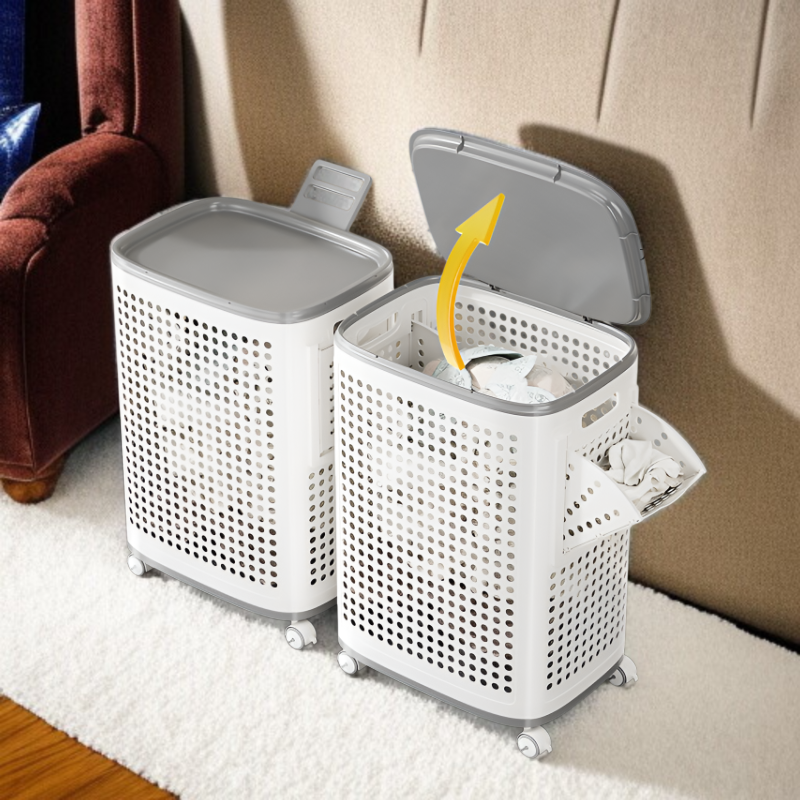 新しいスタイルの汚れた服バスケット家庭用超大容量秋と冬汚れた服バスケット浴室の衣類収納バスケット浴室の洗濯バスケット