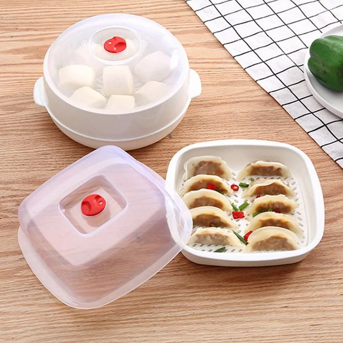 หม้อนึ่งในไมโครเวฟ มีฝา นึ่งเกี๊ยว ซาลาเปา