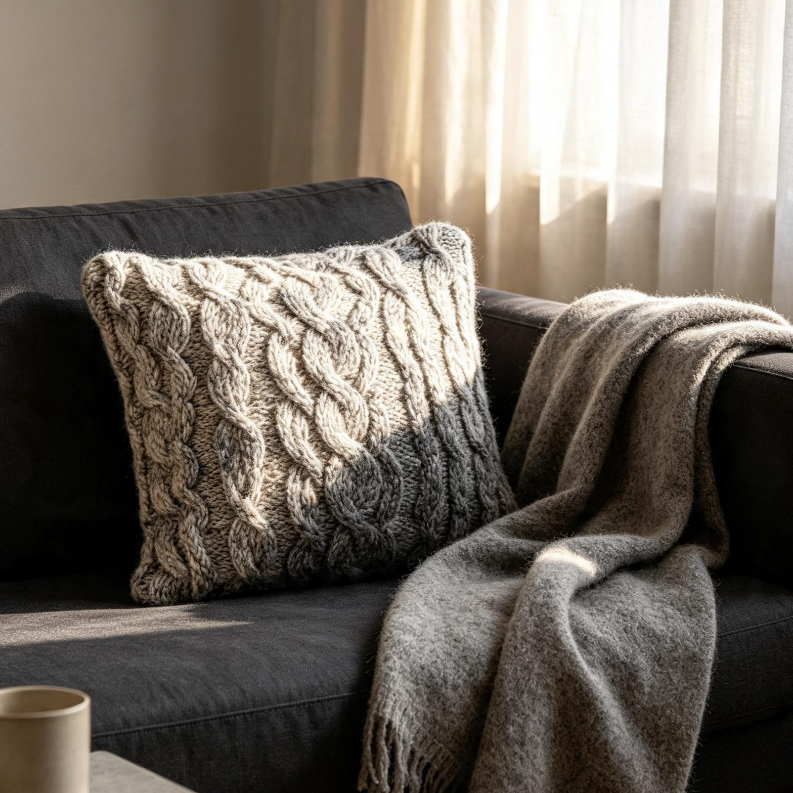 Person hugging the Warm and Soft Pillow for comfort