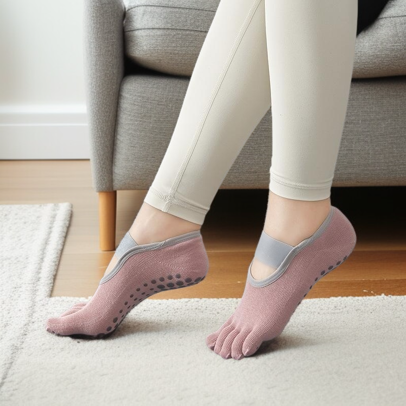 여성 투명 미끄럼 방지 스포츠 요가 덧신