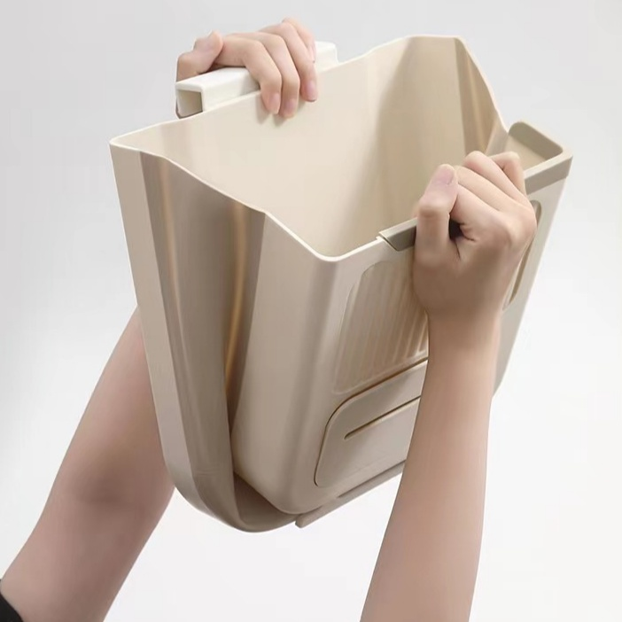 주방 벽걸이 접이식 쓰레기통 