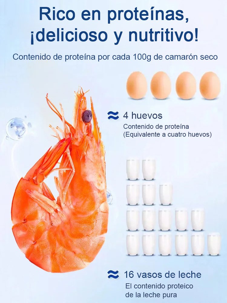 Camarones Gigantes Asados al Carbón：Listos para comer, el segundo paquete solo $200