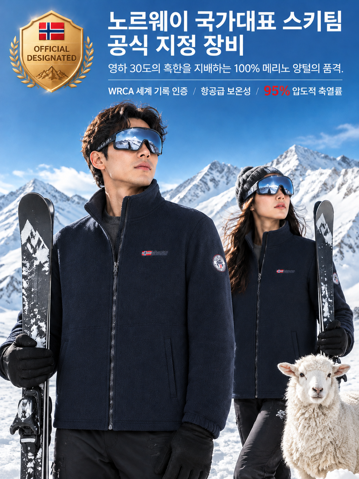 노르웨이 수출 프리미엄 양면 플리스 보온 집업 자켓