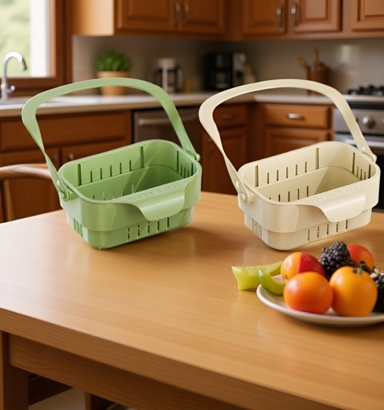 Multi-purpose kitchen strainer basket for washing produce