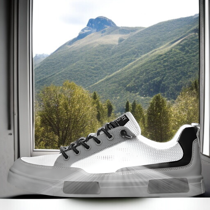 メンズ夏通気性2025新しいメッシュスポーツシューズ薄い中空メッシュシューズスポーツカジュアルホワイトスニーカー夏のトレンドシューズ