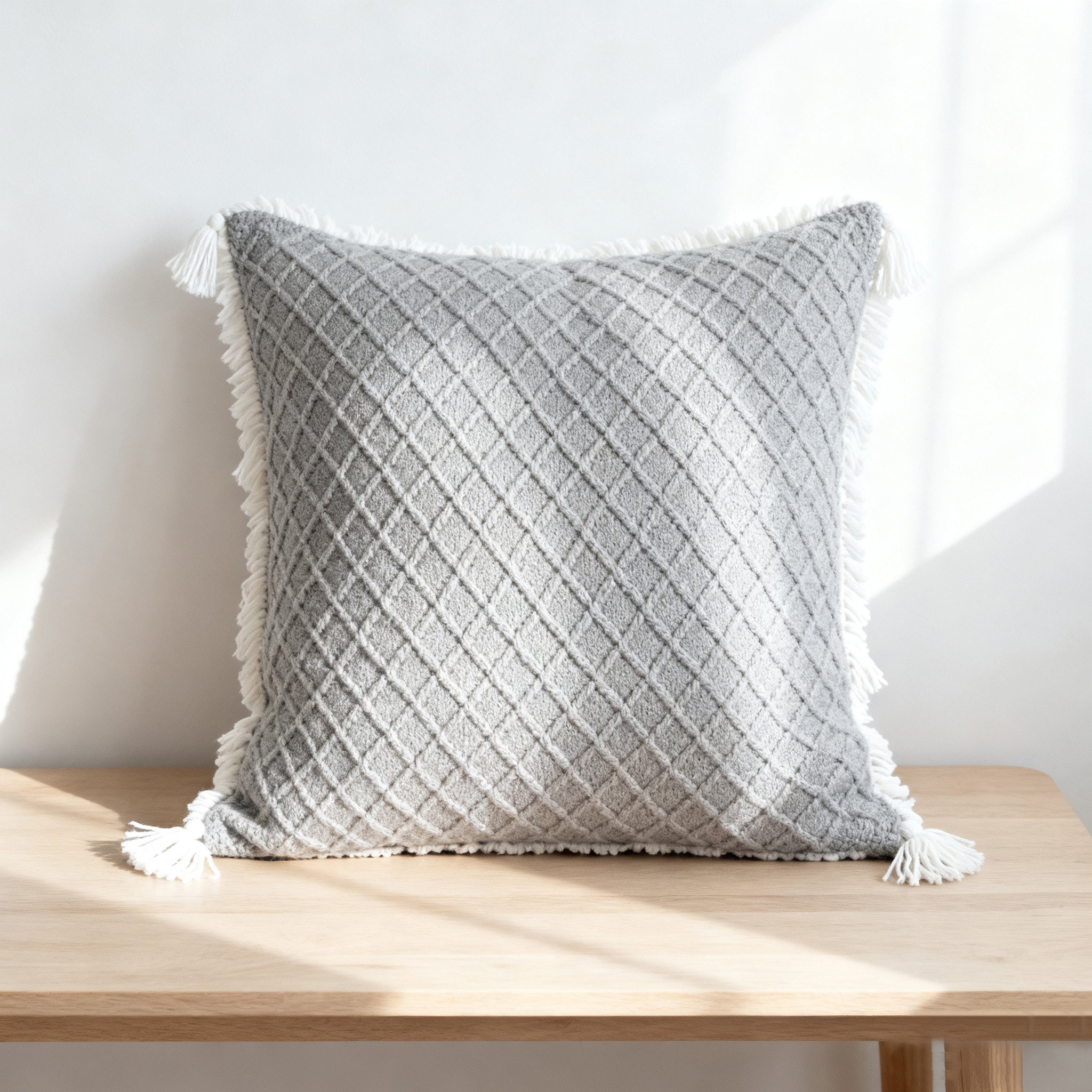 따뜻한 뜨개질 베개 전체 이미지