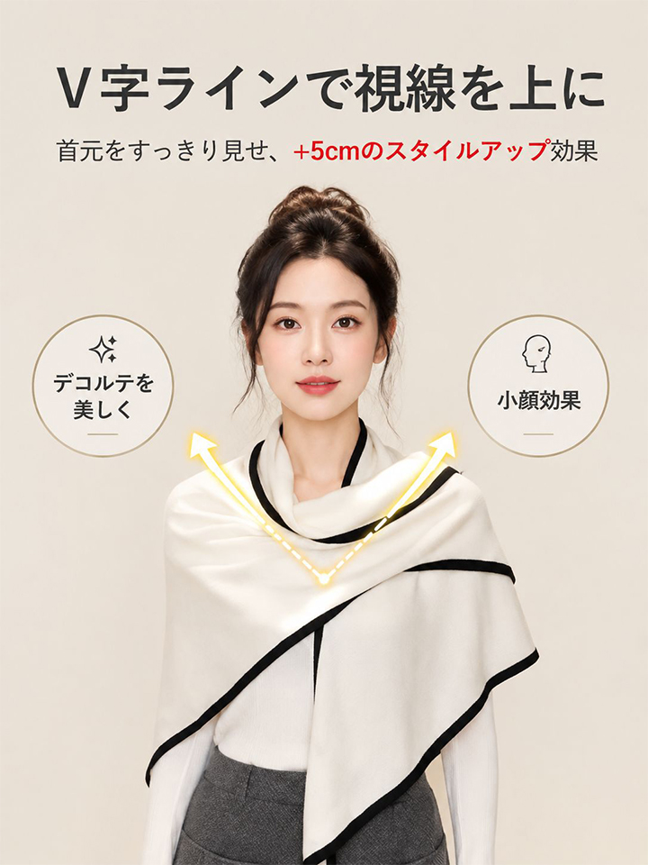 Monolly バイカラーニットショールカーディガン2点セット