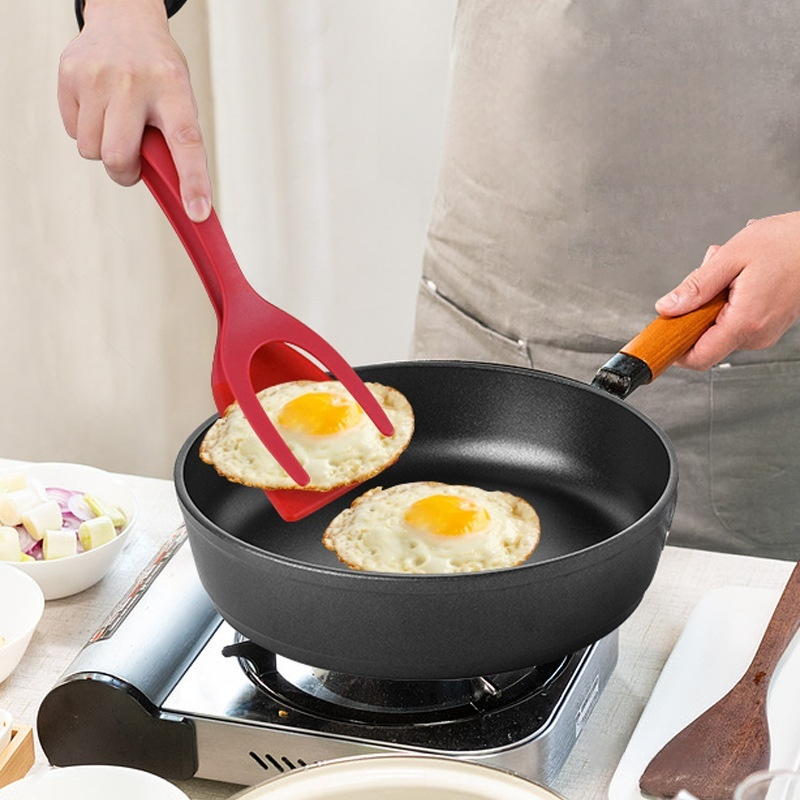 Nylon Steak-Clip gebratener Fisch Omelette-Clip 2-in-1 Lebensmittel-Clip Spatel Toastdose Clip Spate