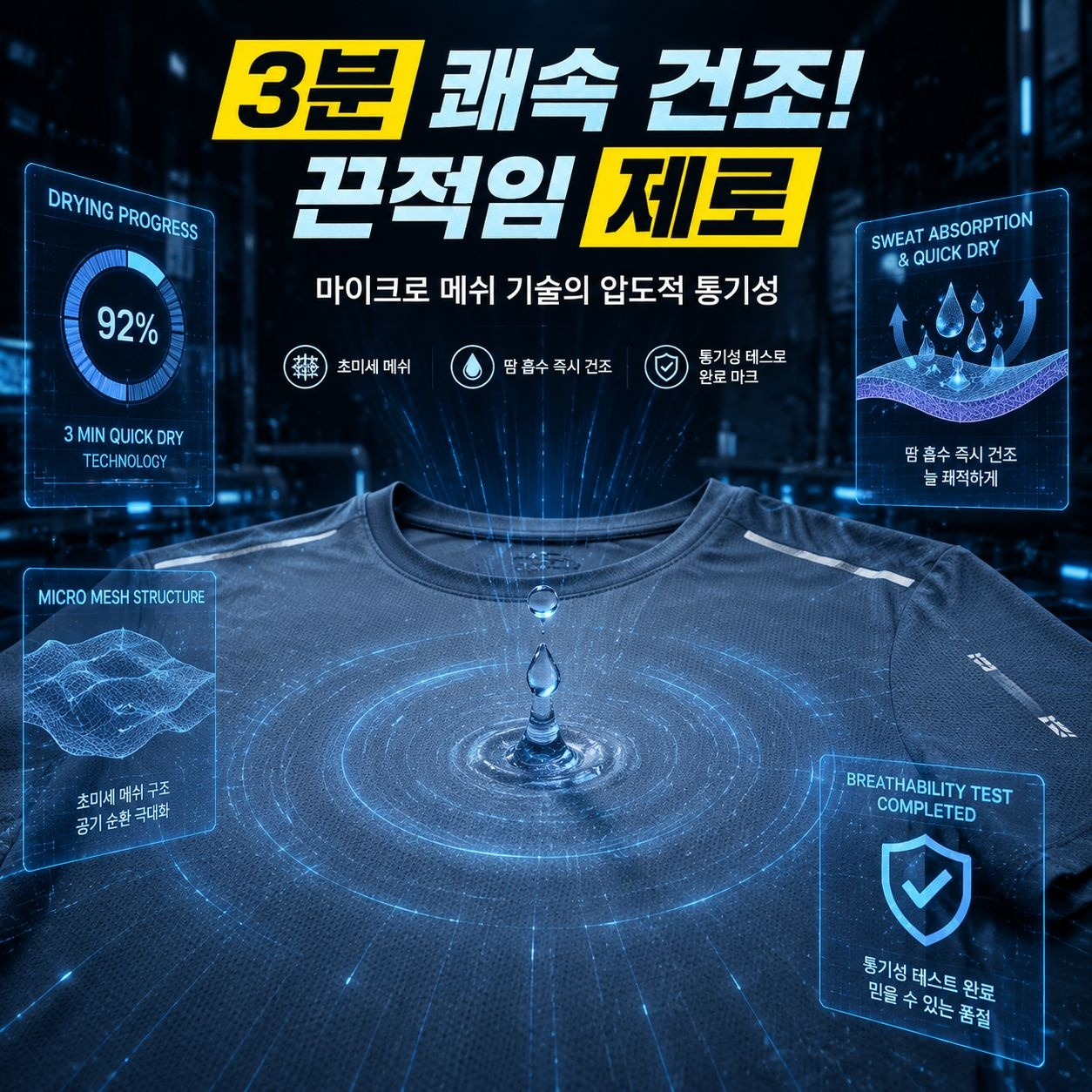 남성용 아이스 실크 반팔티 여름 얇은 루즈핏 스포츠 쿨링 티셔츠