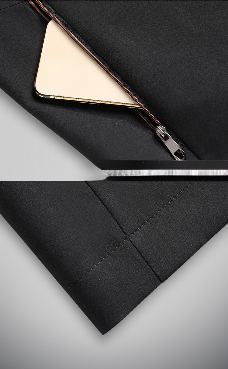 남성 스탠드 칼라 재킷 착용 예시