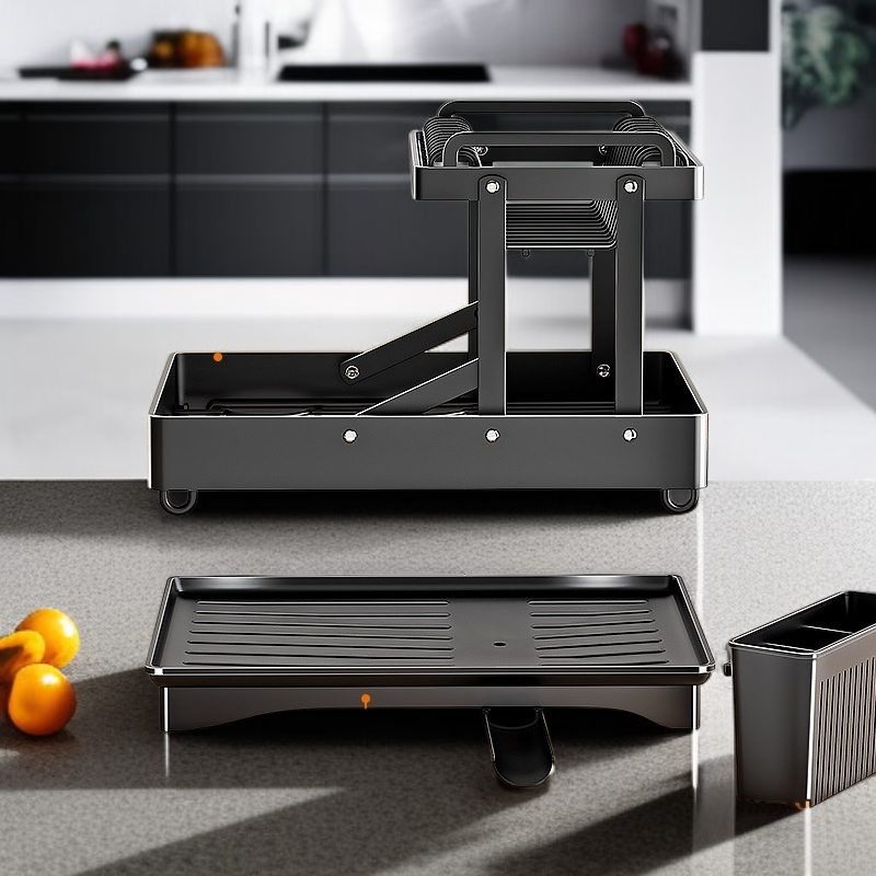 접이식 주방 선반 물받이 그릇 선반