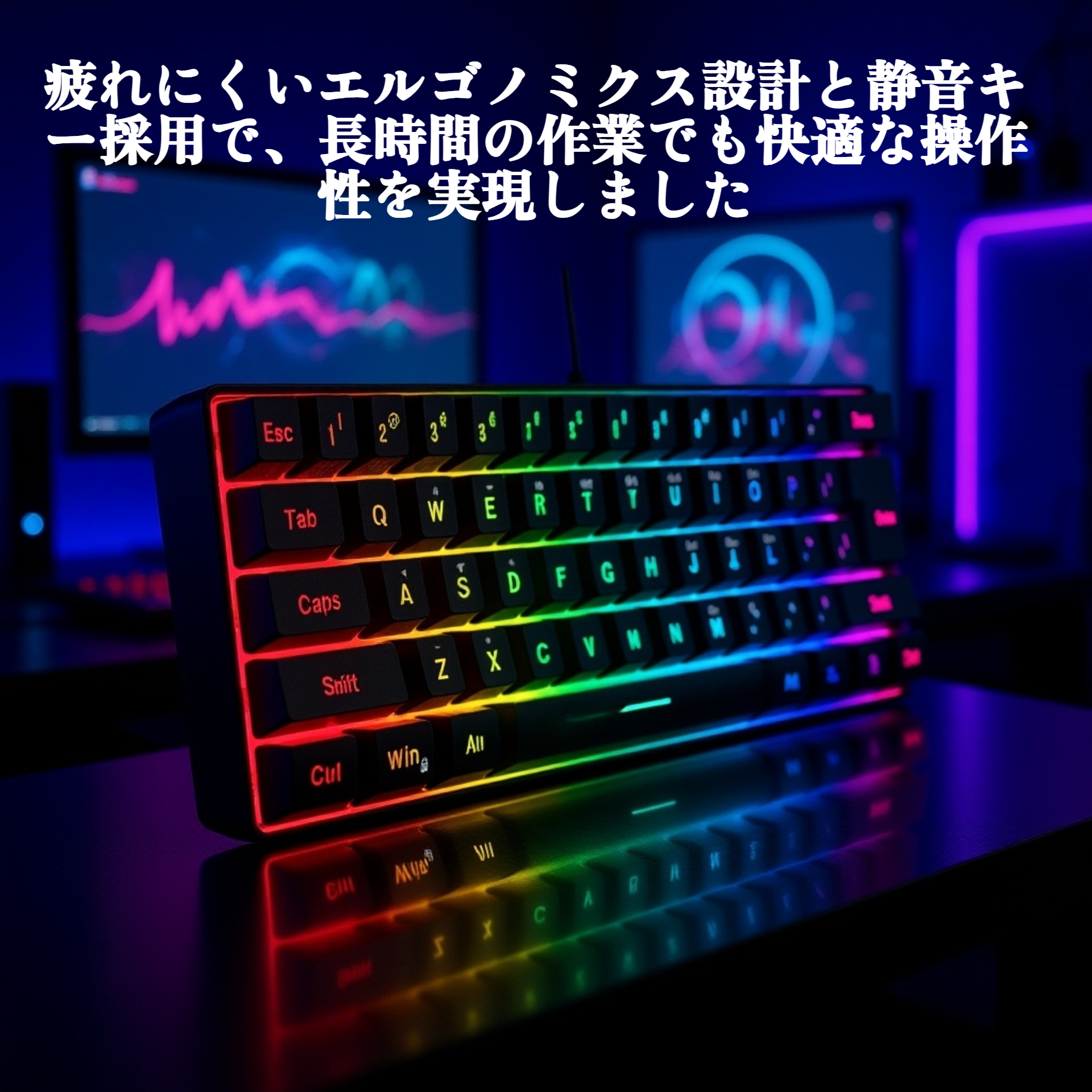 ポータブル有線キーボード全体画像