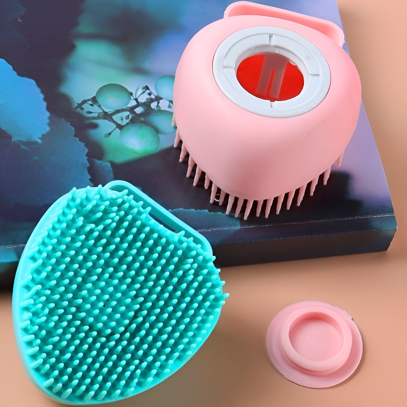 Silicone Pet Bath Brush for Cleaning and Massaging