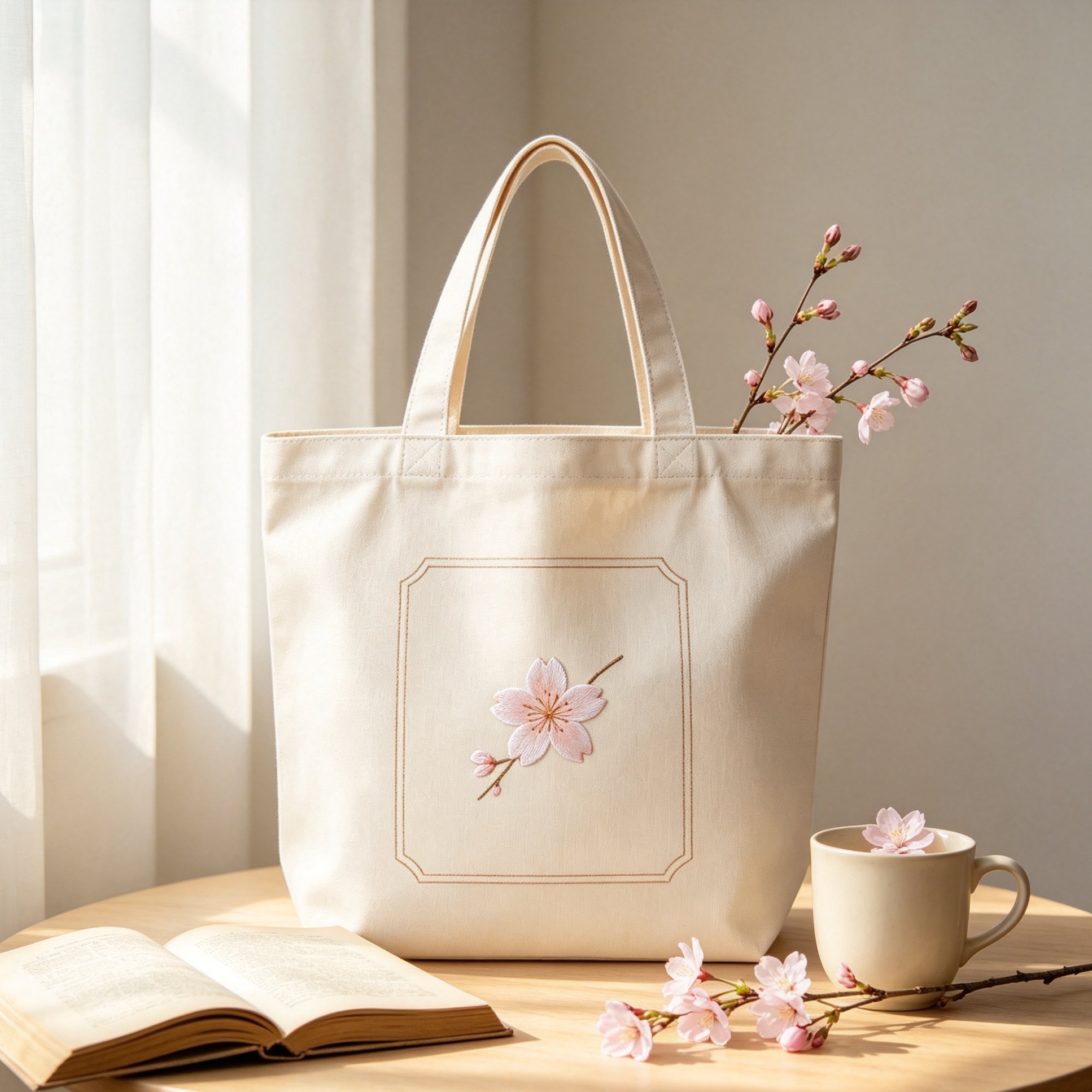 シンプルキャンバストートバッグ