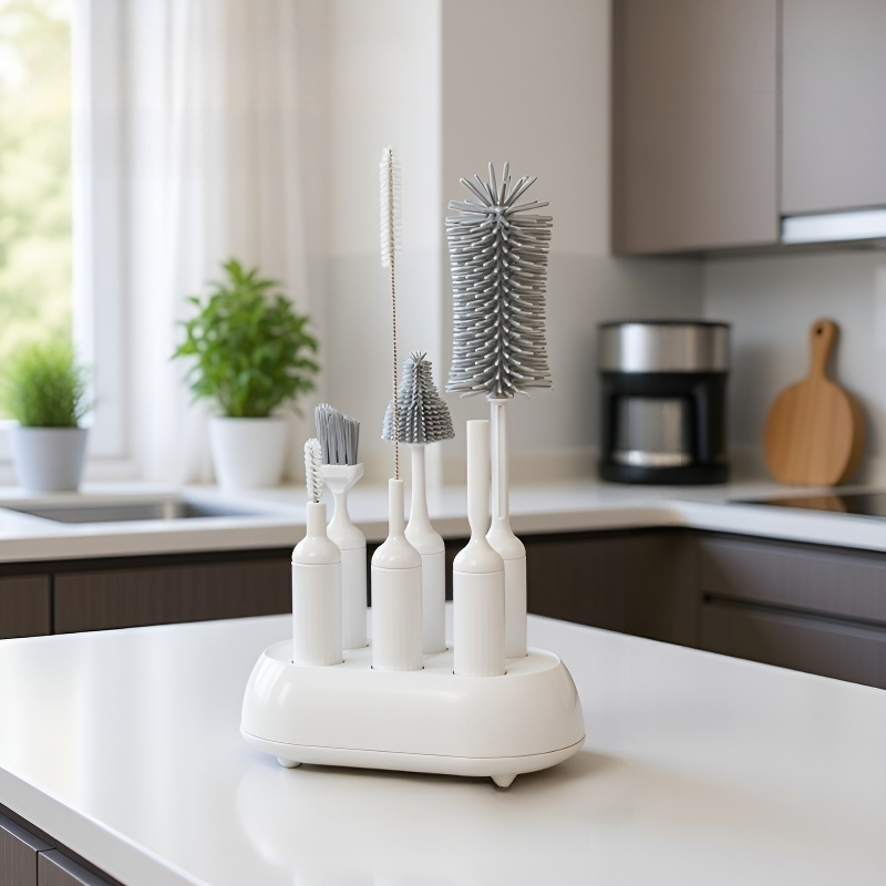 Juego de herramientas 6 en 1 para limpiar biberones de bebé