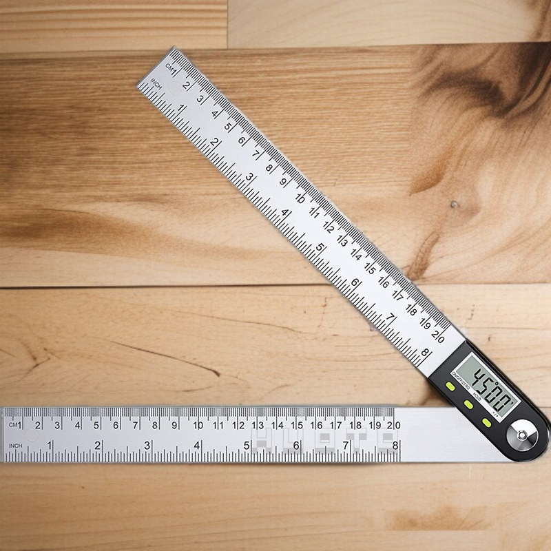 목공 디지털 스테인리스 각도자 측정기 각자 수평자 목공 측정공구 스테인리스 각도자