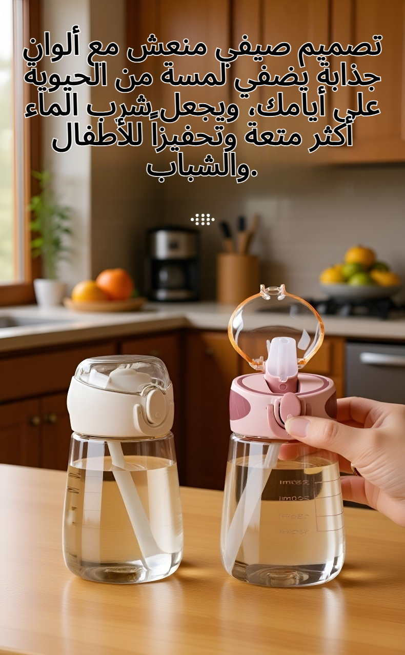 زجاجة ماء بلاستيكية محمولة للطلاب