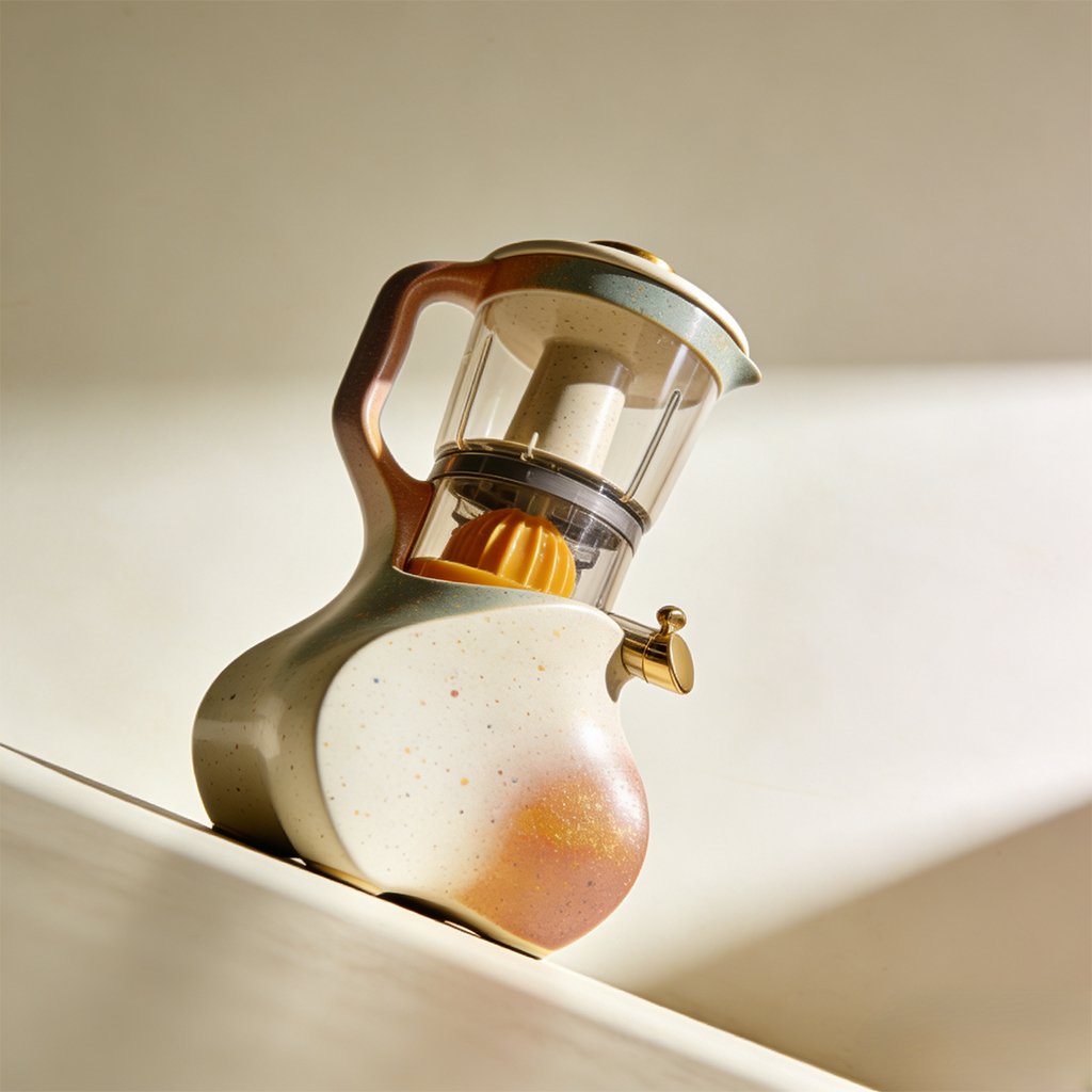 Vista detallada del exprimidor multifuncional compacto