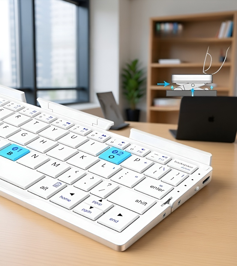 スマートフォンと接続したBluetoothキーボード