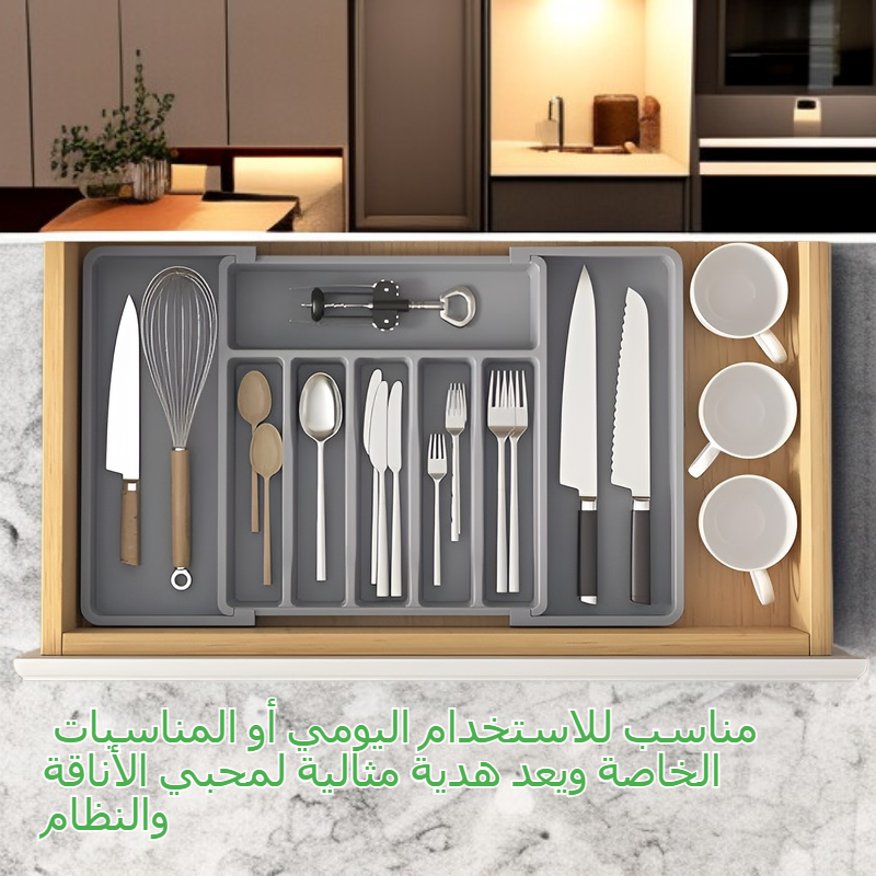 صندوق تخزين الأدوات الفضية