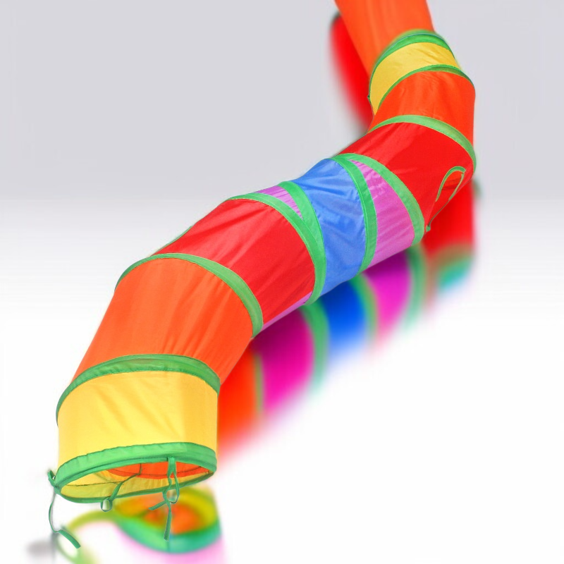 삼통 텐트형 고양이 터널 실내 설치 예시