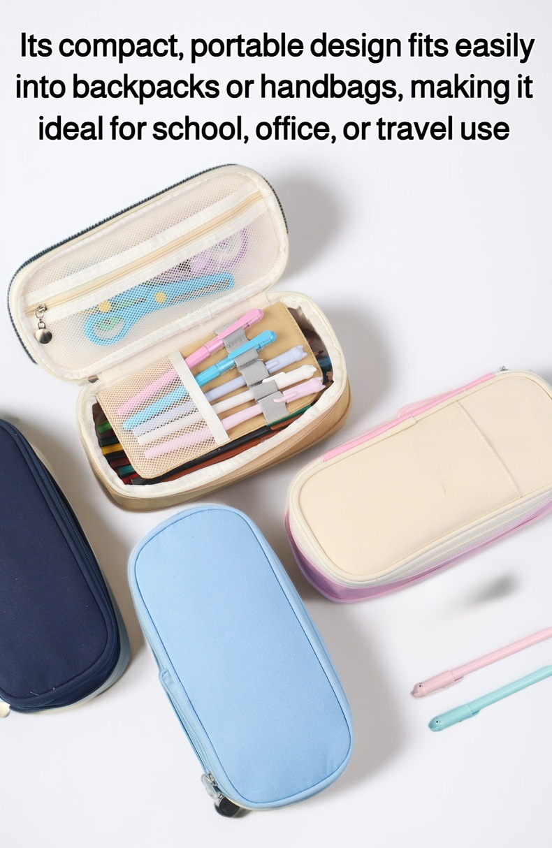 Multifunctional pencil case with multiple compartments