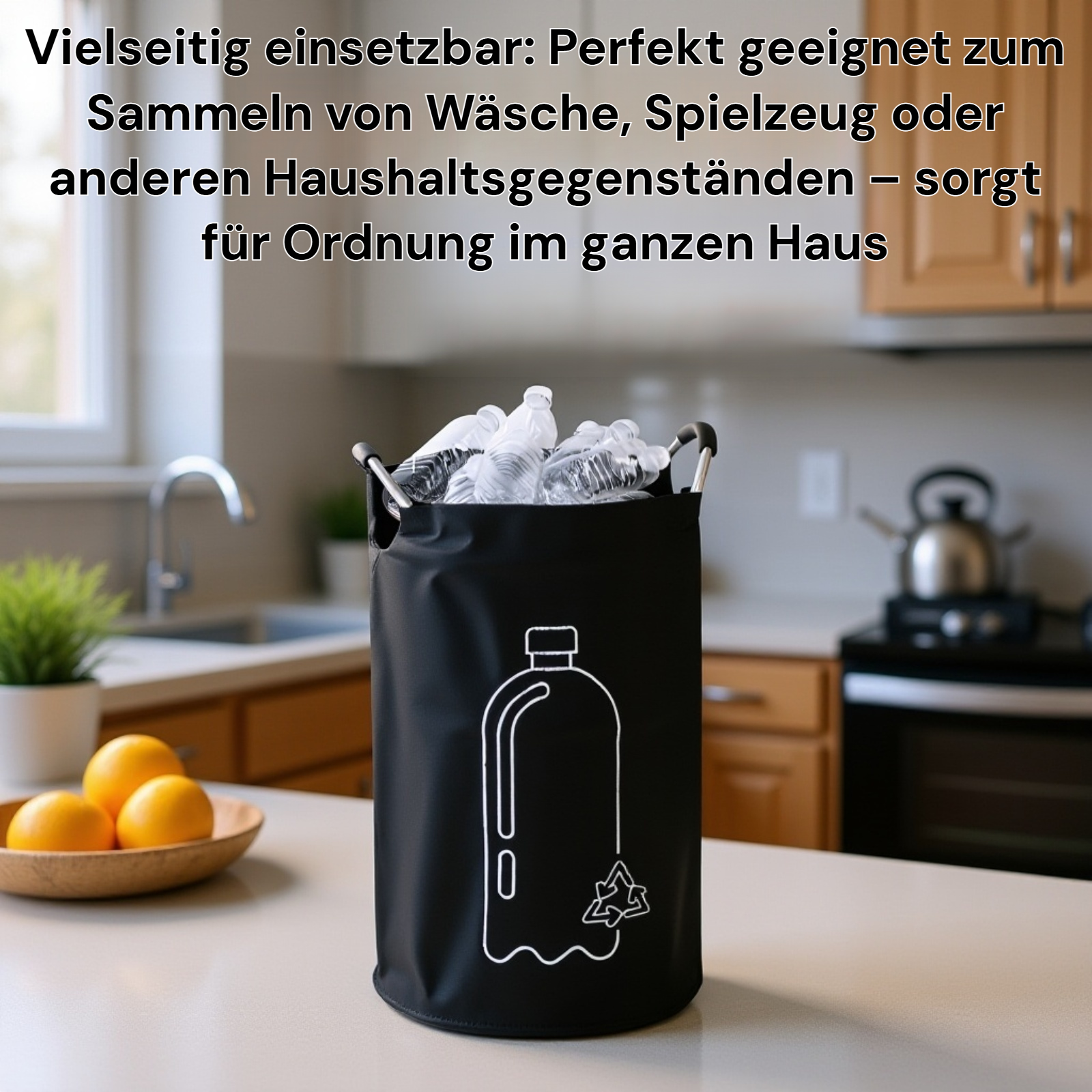 Faltbarer Wäschekorb in modernem Design