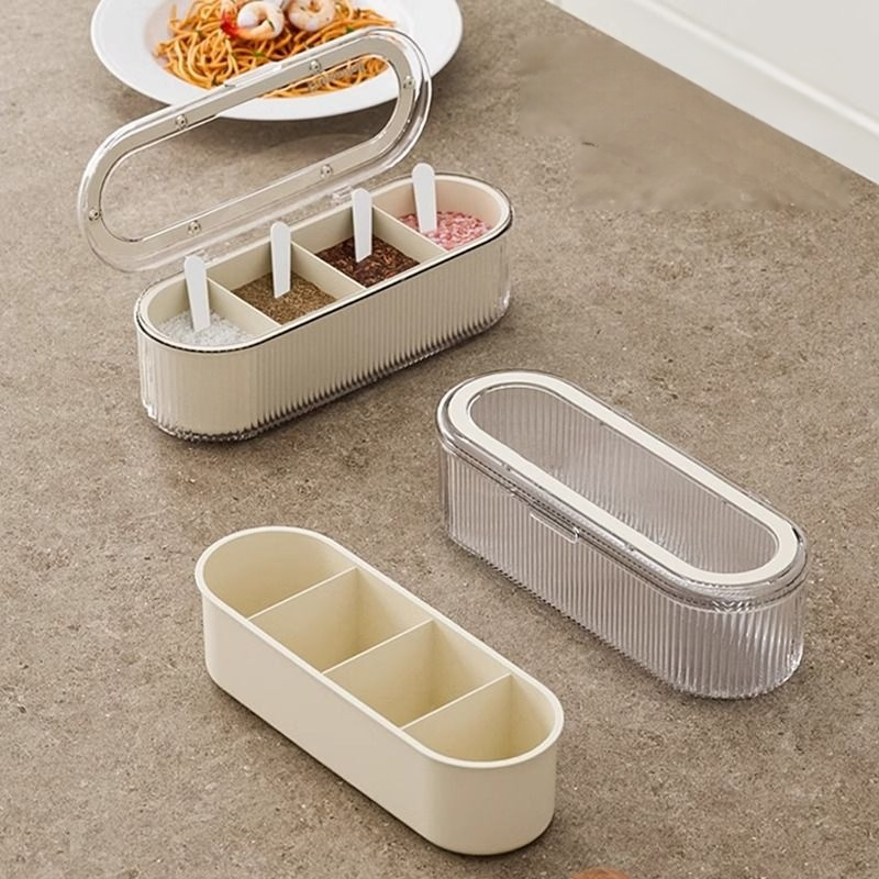 スプーン付きキッチン調味料ボックス