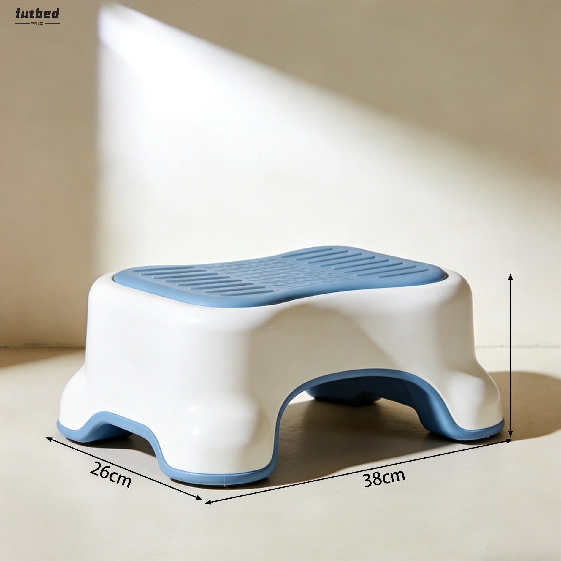 Compact step stool for home office use