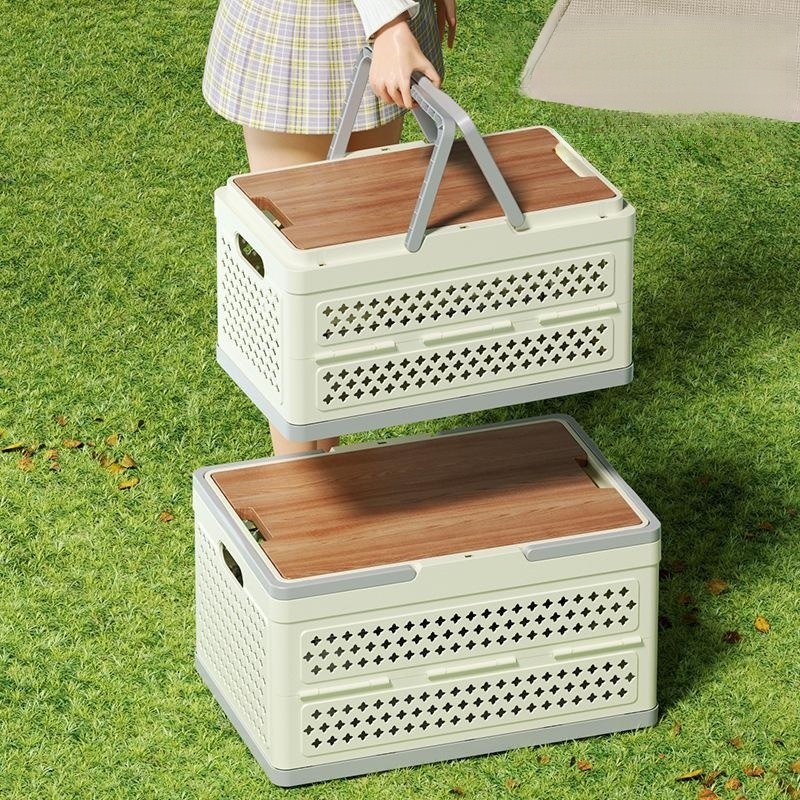 Multifunctional Outdoor Foldable Storage Basket Large Capacity Tote Picnic Box