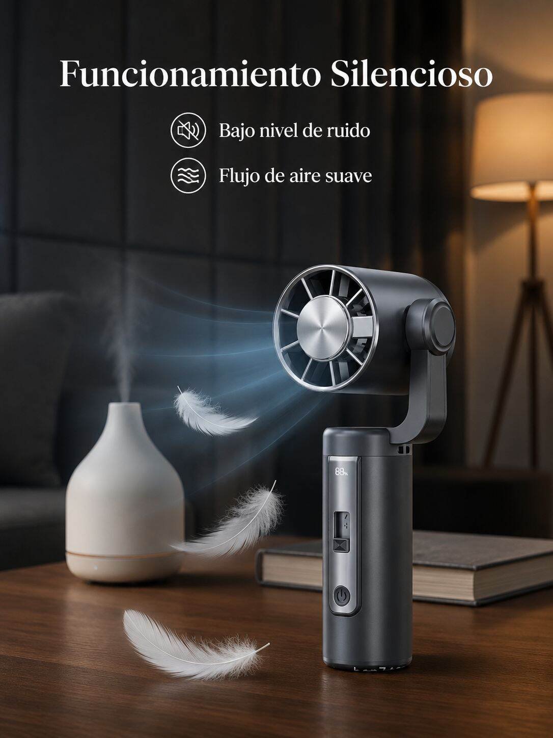 Aire fresco instantáneo con ventilador portátil
