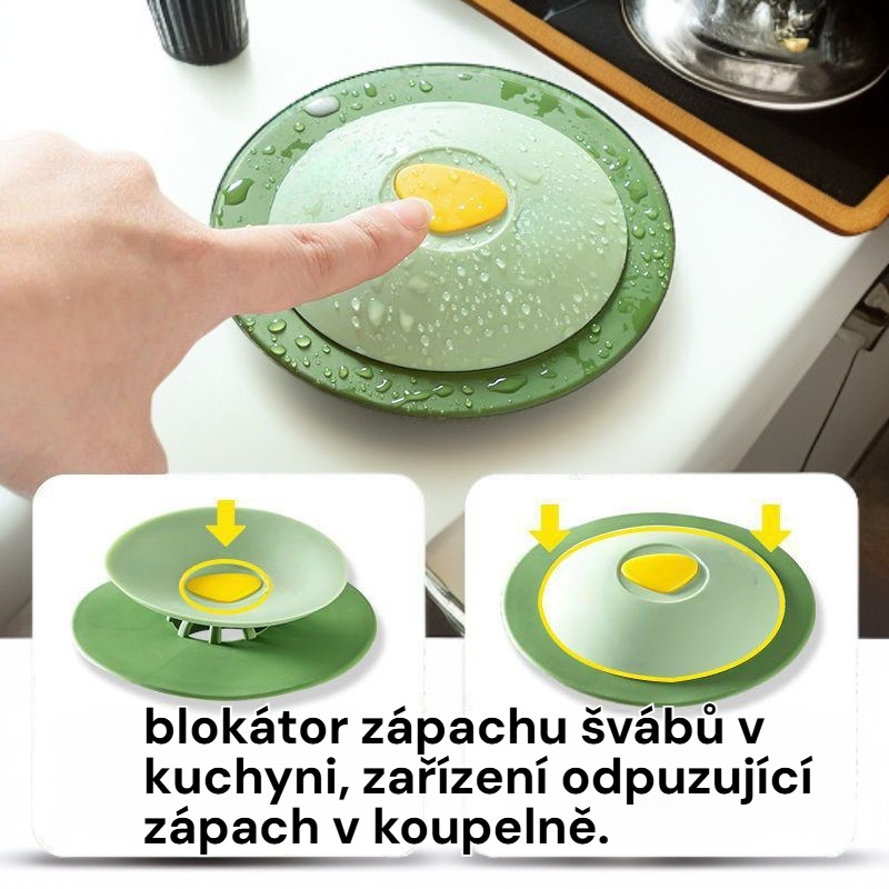 Zátka na odpad s ochranou proti zápachu a švábům pro toaletu