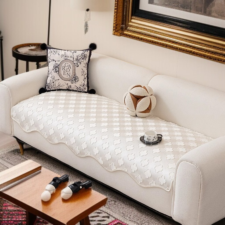 소파 쿠션 미끄럼 방지 이형 시니어 크림 화이트 쿠션 직선 소파 커버 이형 소파 쿠션