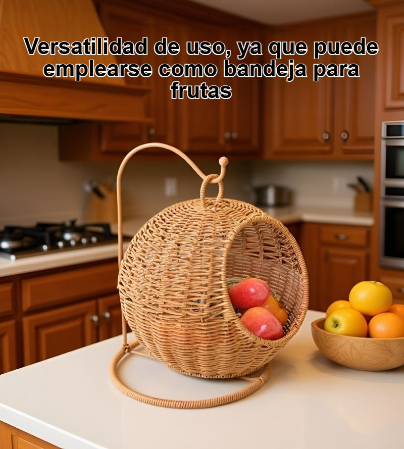 Organizador de frutas de ratán para oficina