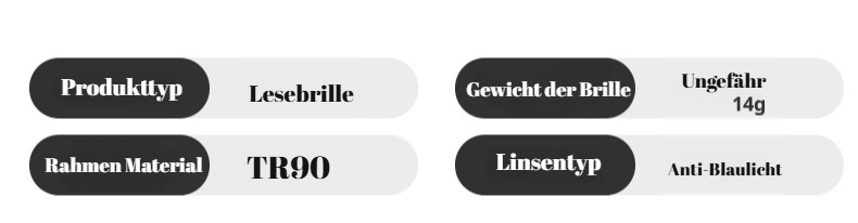 Modische Lesebrille mit Blaulichtfilter Nahaufnahme