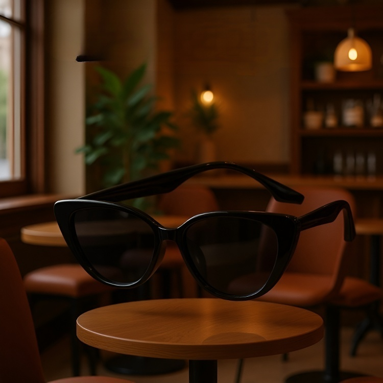 復古デザインの小枠キャットアイサングラス