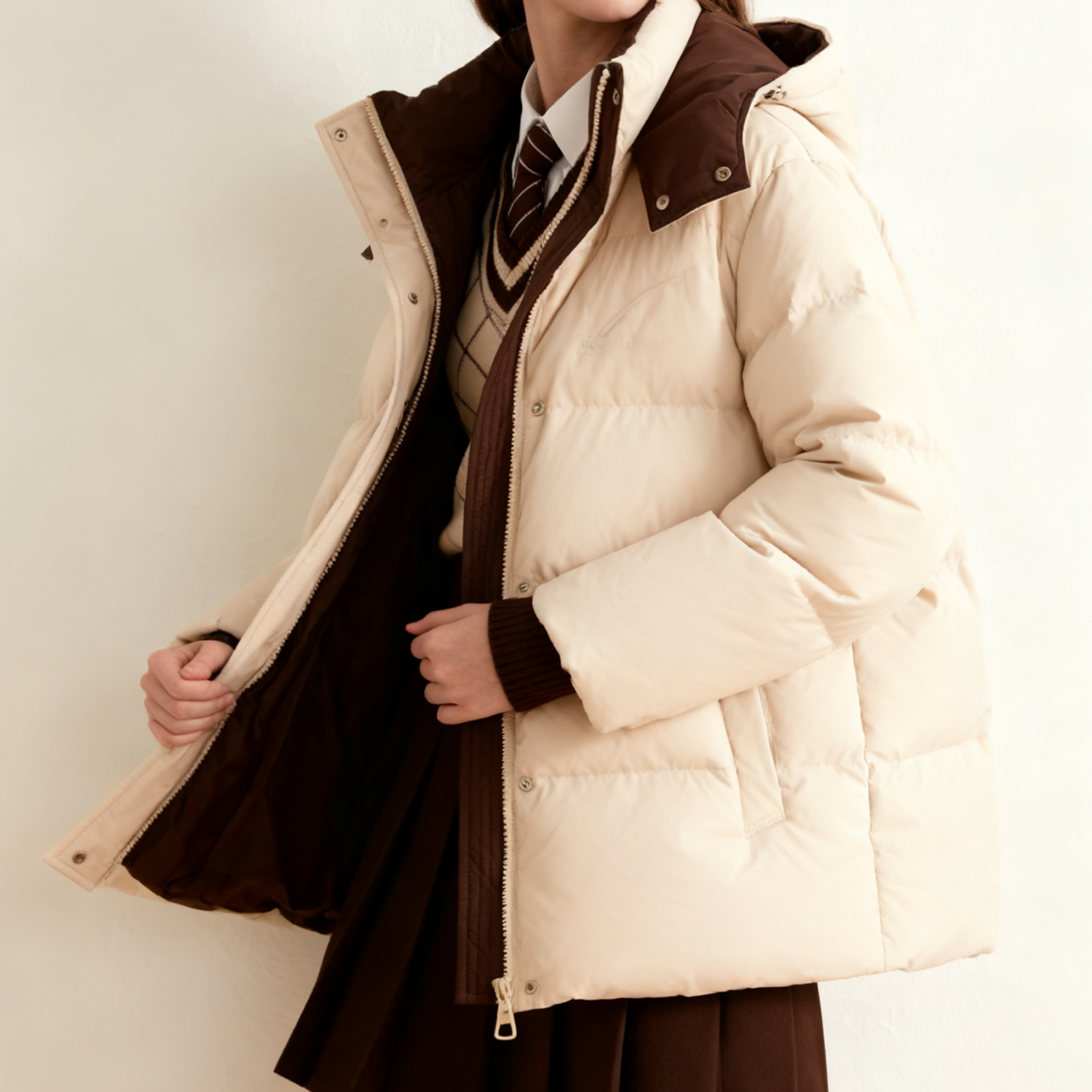 겨울 숏패딩 따뜻한 보온 다운자켓