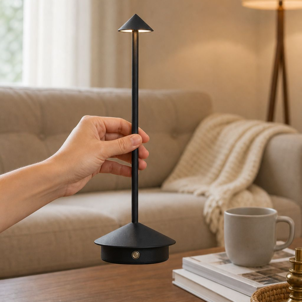 Lámpara LED moderna para decoración del hogar, luz nocturna de seta creativa de aluminio simple, lám