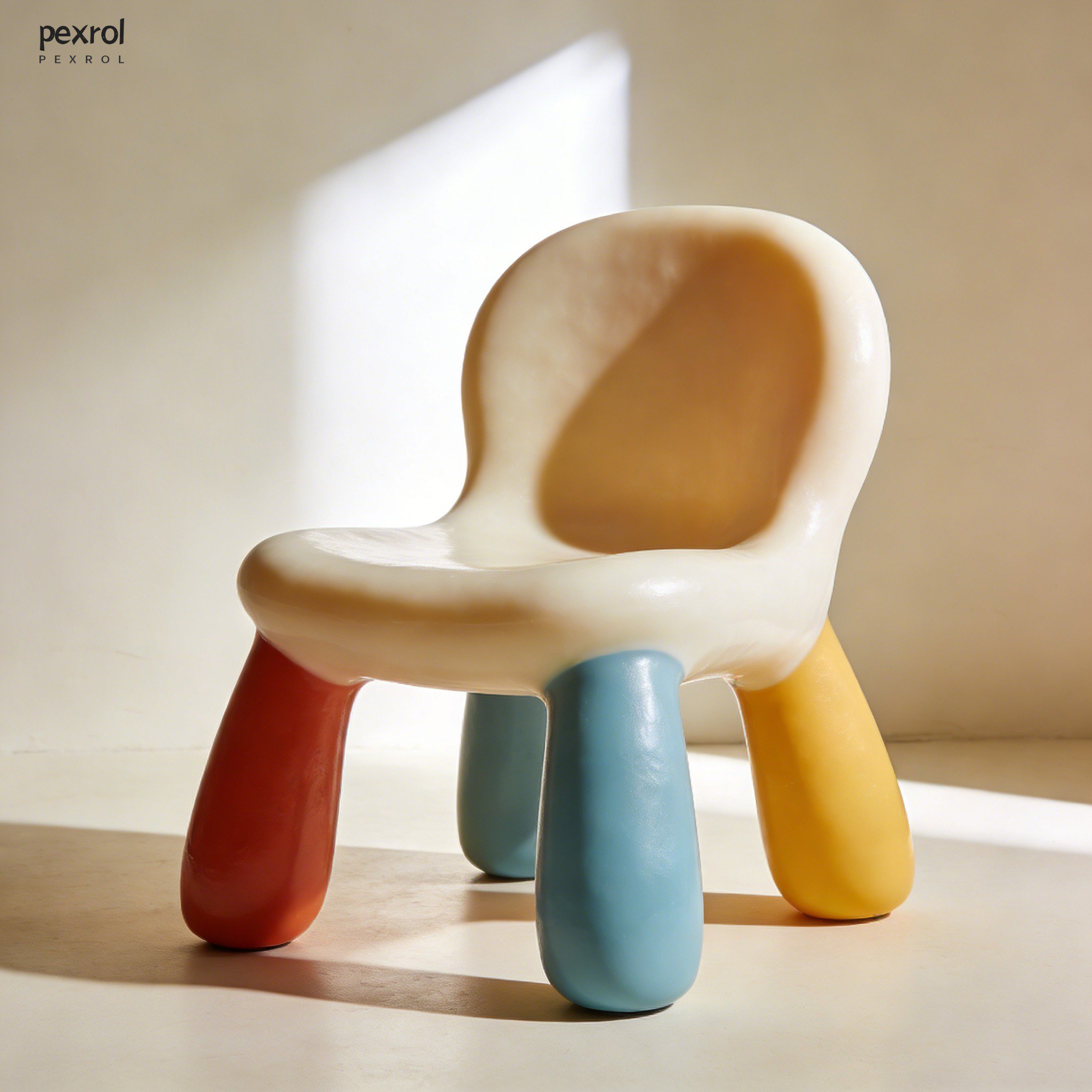 Kinderstuhl 4er Set in bunten Farben für Kinderzimmer