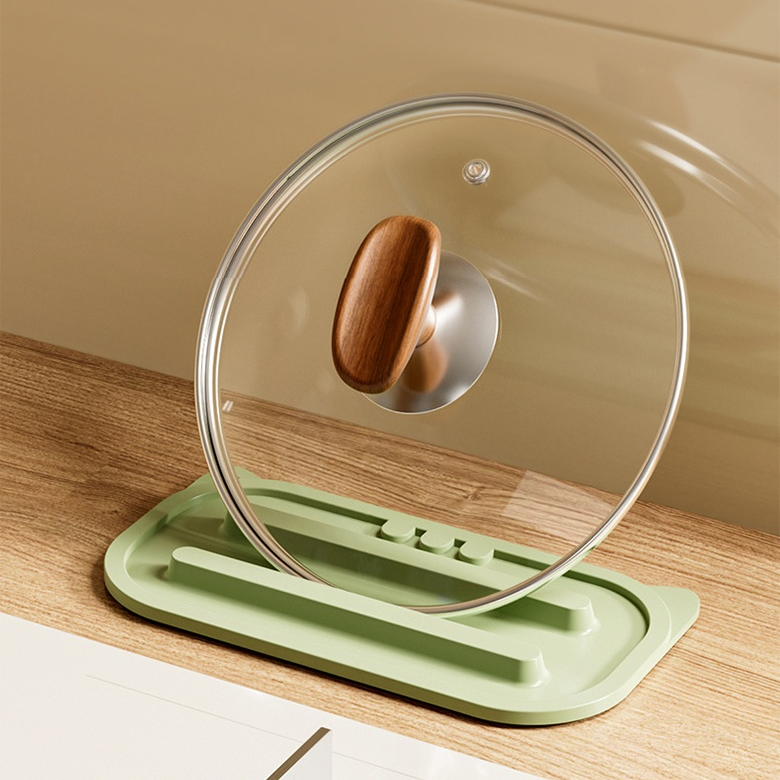 新款矽膠鍋蓋置物架多功能廚房檯面瀝水墊防滑隔熱鍋鏟矽膠墊