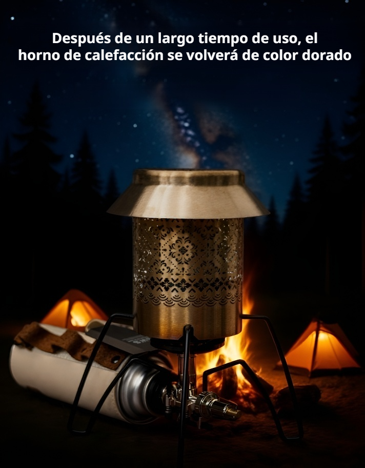 Calefactor para camping con fácil transporte