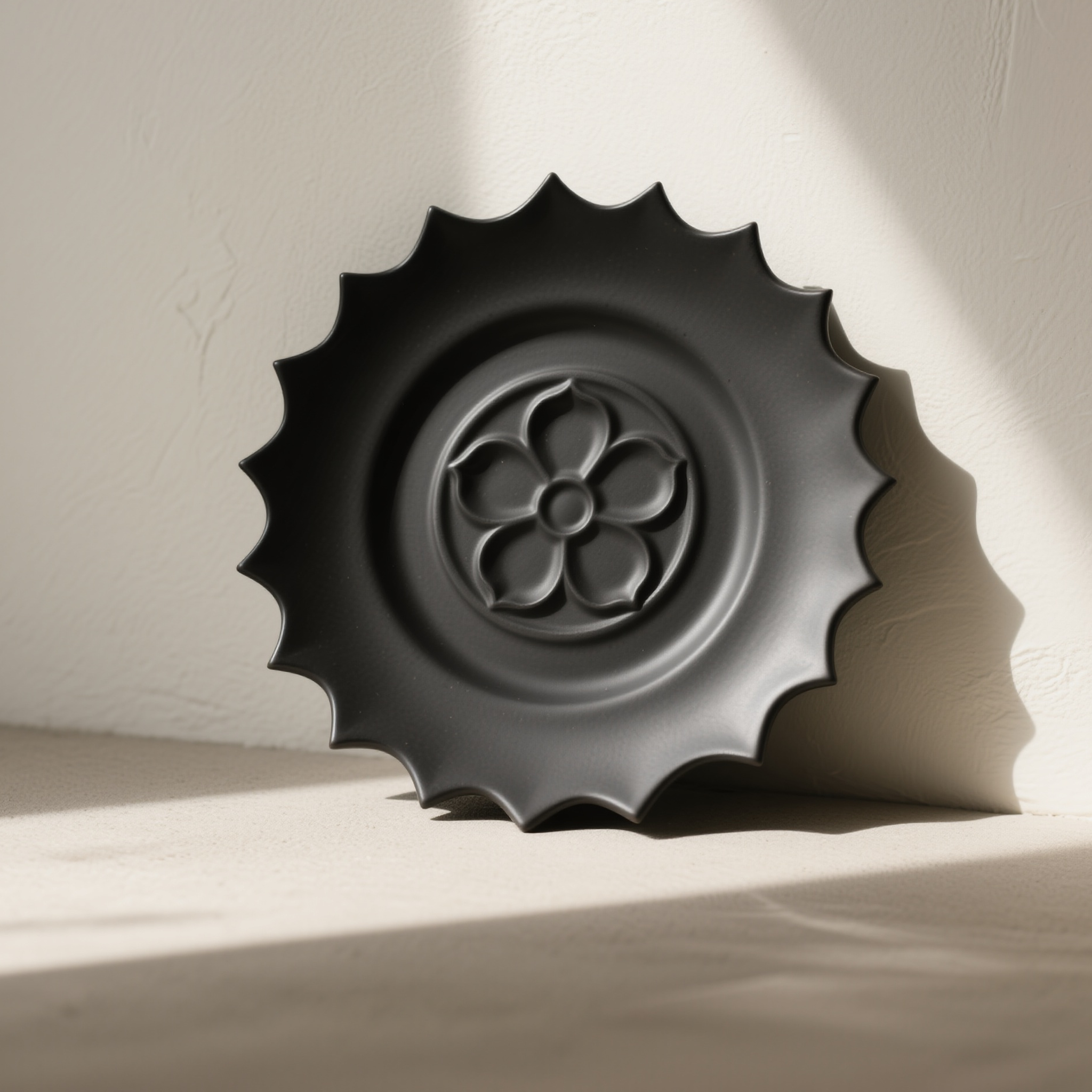 도자기 꽃무늬 테두리 접시 (12개 세트)