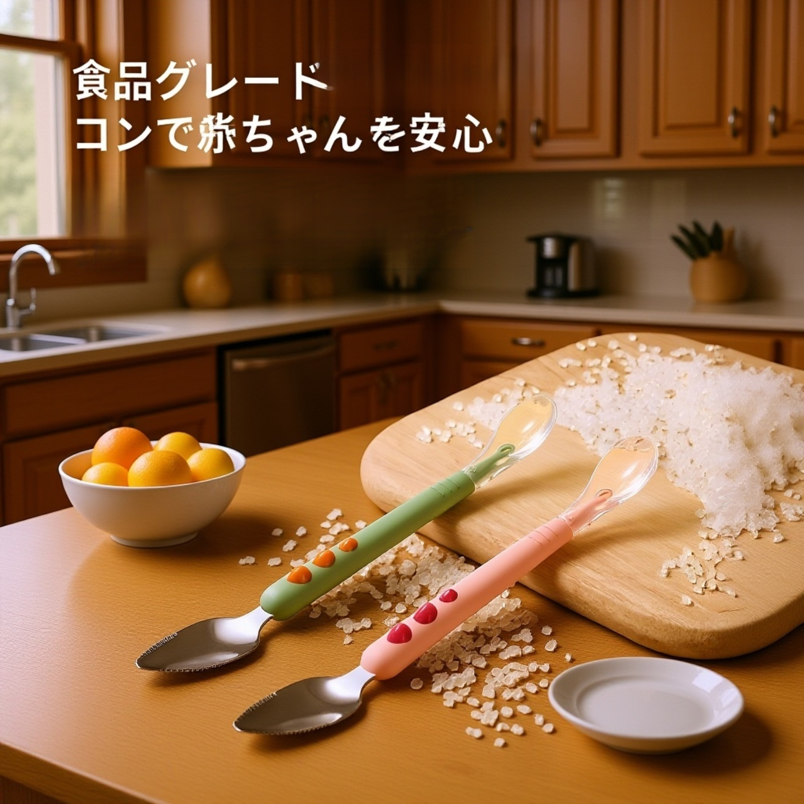 柔らかくて持ちやすいベビースプーンの詳細