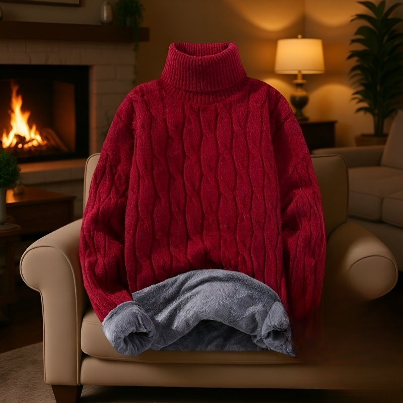 Joven hombre usando suéter de punto casual